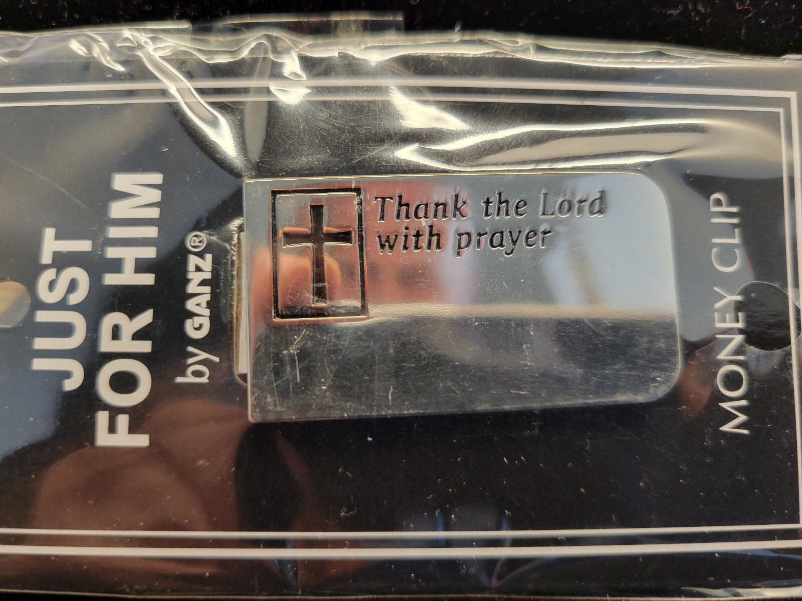 Silver Tone Money Clip with Thank The Lord Prayer by Ganz 2 Inches-image