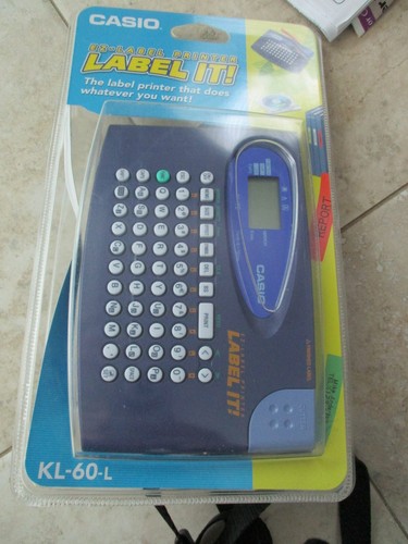 Casio KL-60-L EZ-Label Printer Label It! Compact Label System NOS NIP