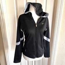 Nike Jacket Women s Small Black White Sportswear Windrunner Lightweight Full Zip