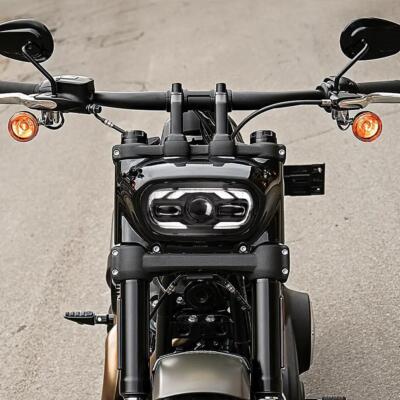 LED Scheinwerfer Fernlicht Abblendlicht DRL Für Harley Davidson Fat Bob 2008-19