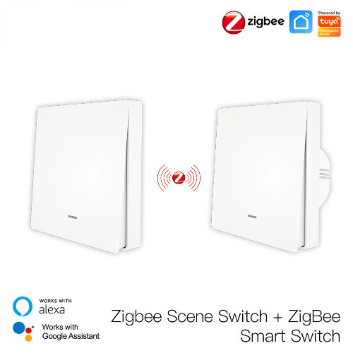 ZigBee Light Switch Kit No Neutral Wire No Capacitor Required Works with Alexa