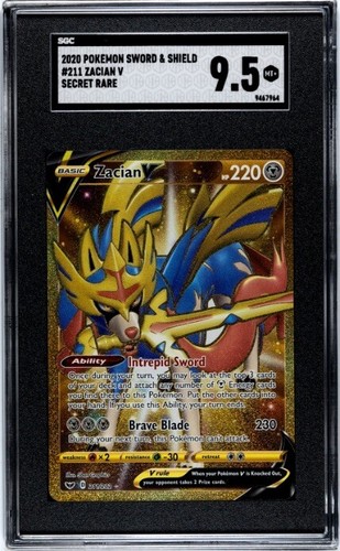 Zacian V graded SGC 9.5 for sale on eBay