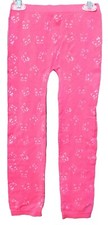 Girls Hot Pink Cat Leggings Size 7-16