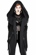 Restyle Fortune Teller Oversized Veil Hood Gothic Occult Symbol Hoodie Jacket