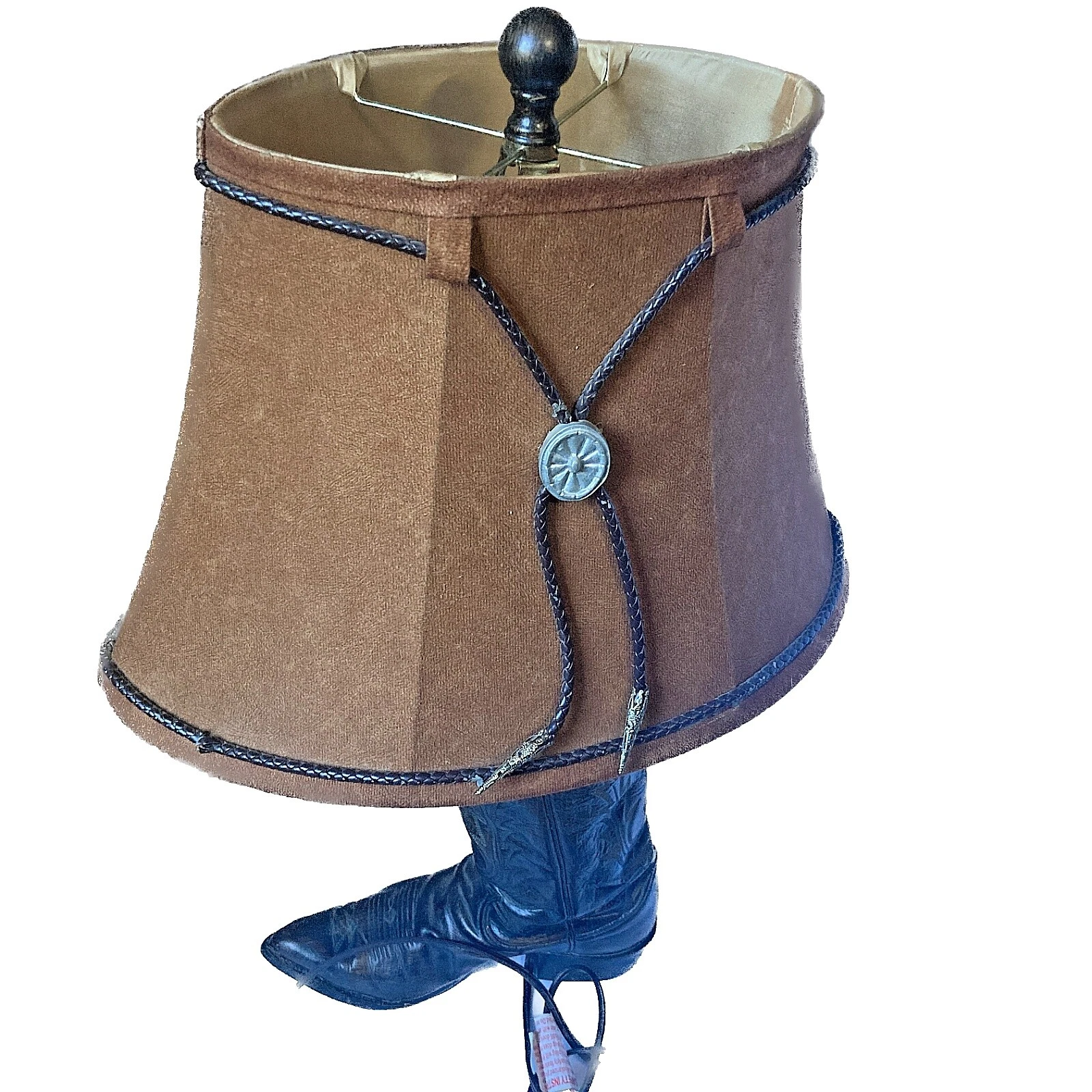 Lámparas de ante marrón