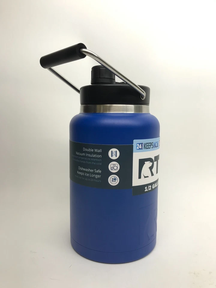 NUEVA jarra de medio galón RTIC - azul - doble pared aislada al vacío Foto 4 de 4