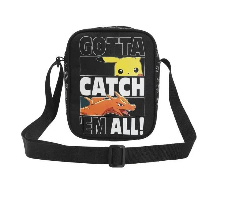 Pokemon Pikachu vs Cherazard Shoulder Black Bag