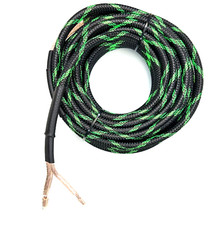 Green/Black Snakeskin Sleeve 14 Gauge 25 FT Copper Marine Car Audio Speaker Wire