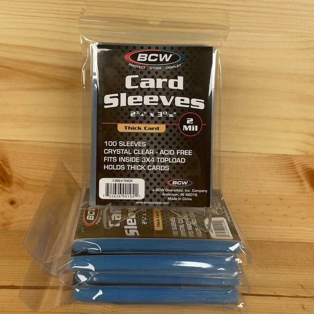 BCW 1SSLVTHICK Card Sleeves Clear, Pack of 100 for sale online eBay