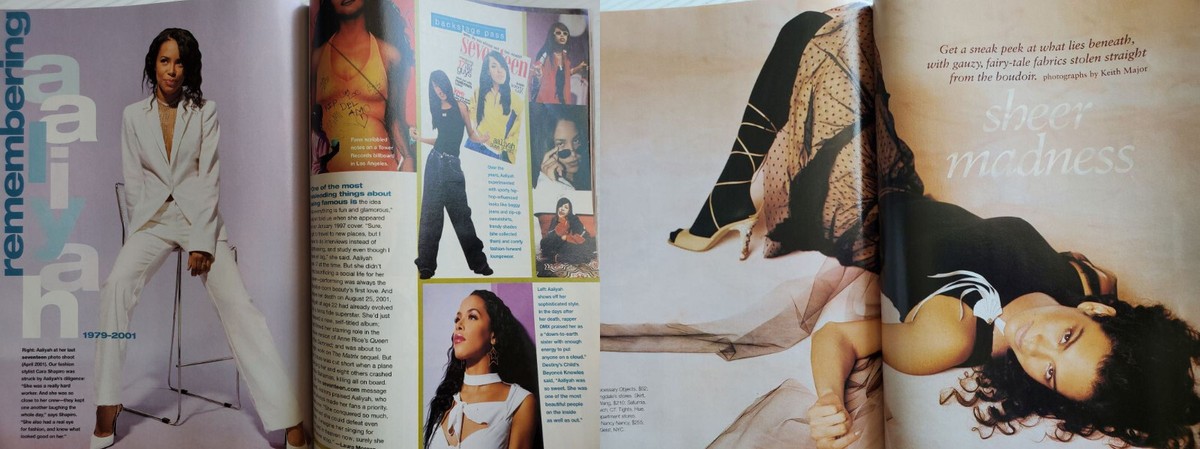 2001 SEVENTEEN magazine CHARMED Alyssa Milano AALIYAH Alexis