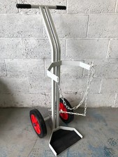 Oxygen Gas Cylinder Size J trolley 12" wheels Grey or Red due to stock levels