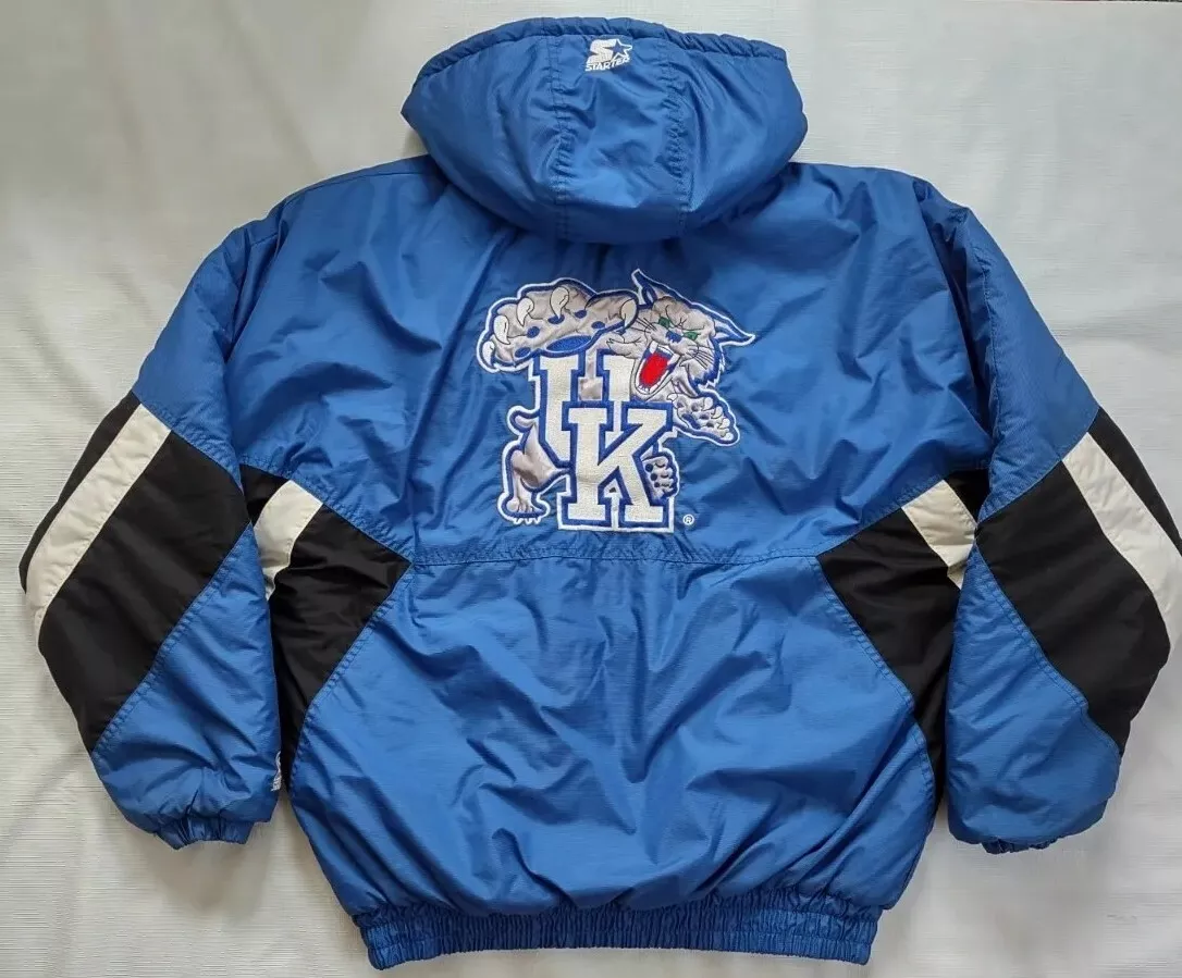 paracaídas amplitud zapatilla VINTAGE STARTER KENTUCKY WILDCATS FULL ZIPP WITH HOOD WINTER JACKET SIZE M  | eBay