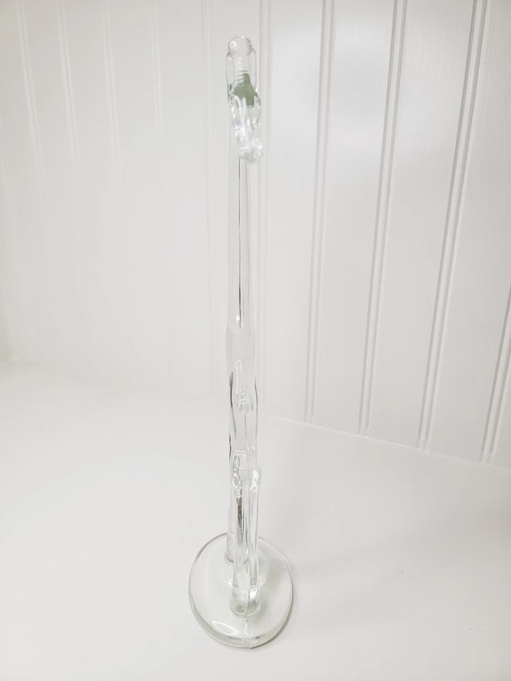 Estatuilla De Colección Heisey Cristal Transparente Cuello de Jirafa Girada 10-1/2" Alto EE. UU. Foto 3 de 4