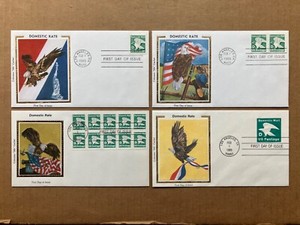 1985 22c D-rate Eagle 2111, 2112, 2113a, U607 Colorano Silk FDC Set of (4)