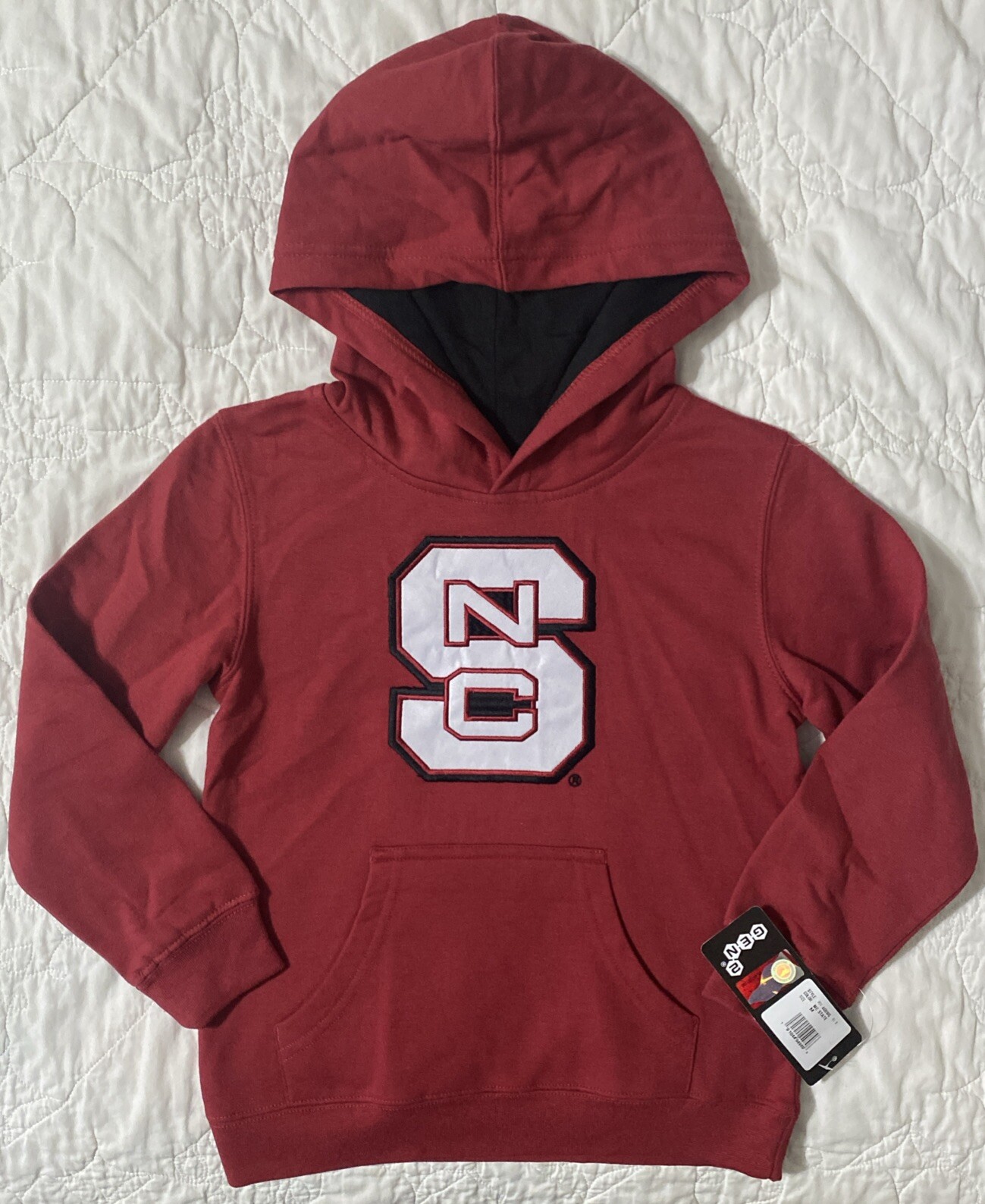 Gen2 Child NC State Wolfpack Pullover Fleece Hoodie, Medium (5/6), Red