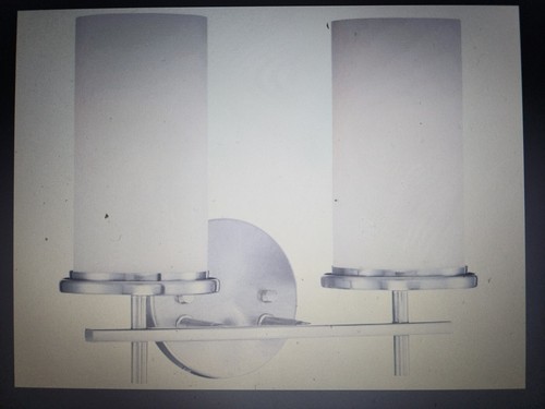 minka-lavery Haisley 13.25 In 2-Light Brushed Nickel Vanity Light with White...