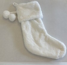 Martha Stewart Christmas Stocking with Pom Poms Single Stocking