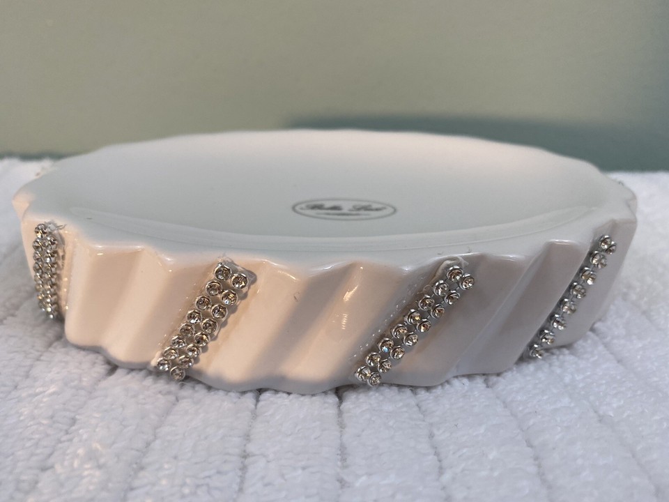 Bella Lux Rhinestone Swirl Bathroom Vanity Accessories Organizer YOU