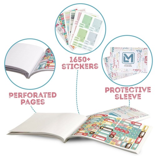 1650+ Stickers Little More Bullet Sticker Book 2021 Daily Planner To Do List New - Picture 6 of 12