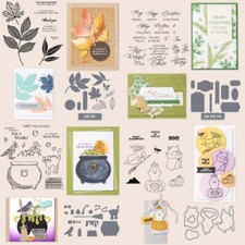 4Sets-RubberClear Stamps Dies for Card Making...