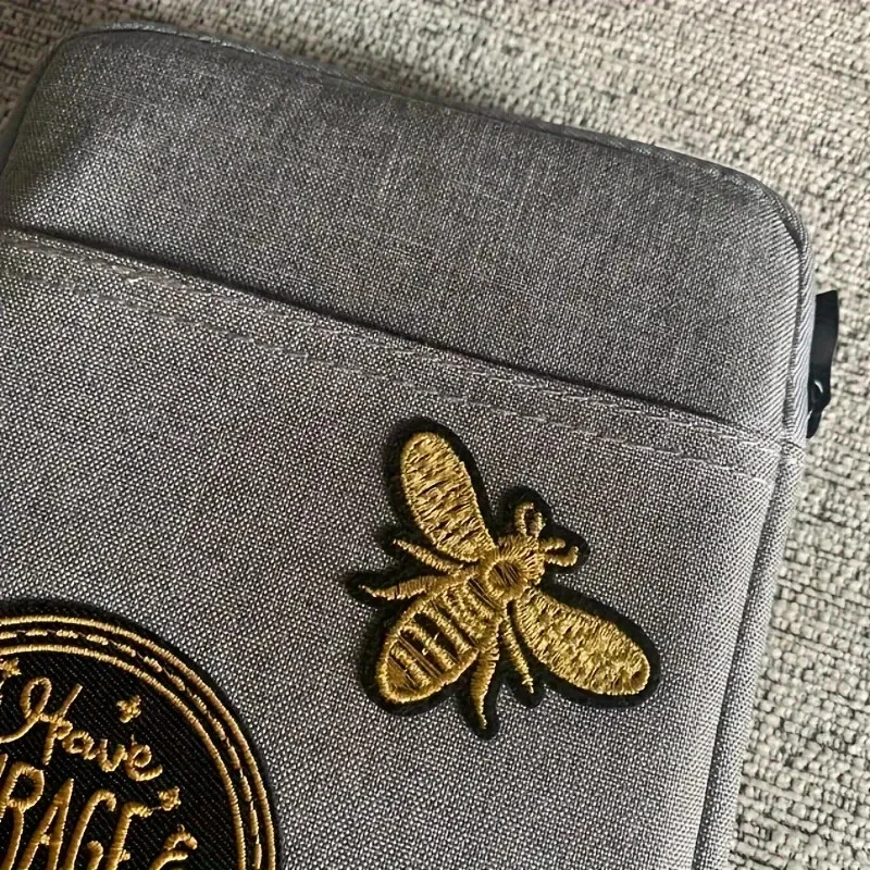 Golden Bee Embroidered Patches, Iron-on 2 pcs - Image 3 of 4