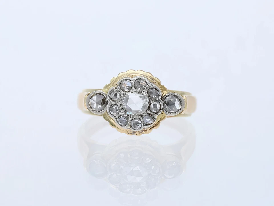 Top Preis Antik Ring 0,50 ct. Diamanten 585 Gold 14 Karat Wert: 2.500,- EUR Deta