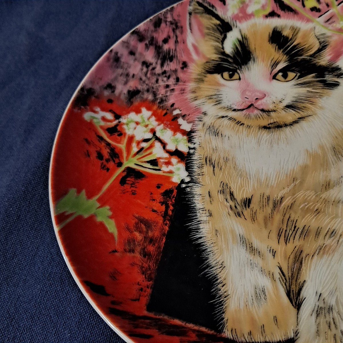 Vintage Jamestown Fine China Decorative CAT PLATE Kitten Porcelain