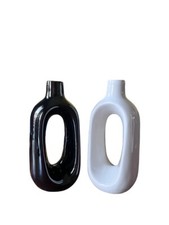 VIBHSA Unique Design Beautiful Ceramic Center Table Bedroom Vases Set Of 2 Gift