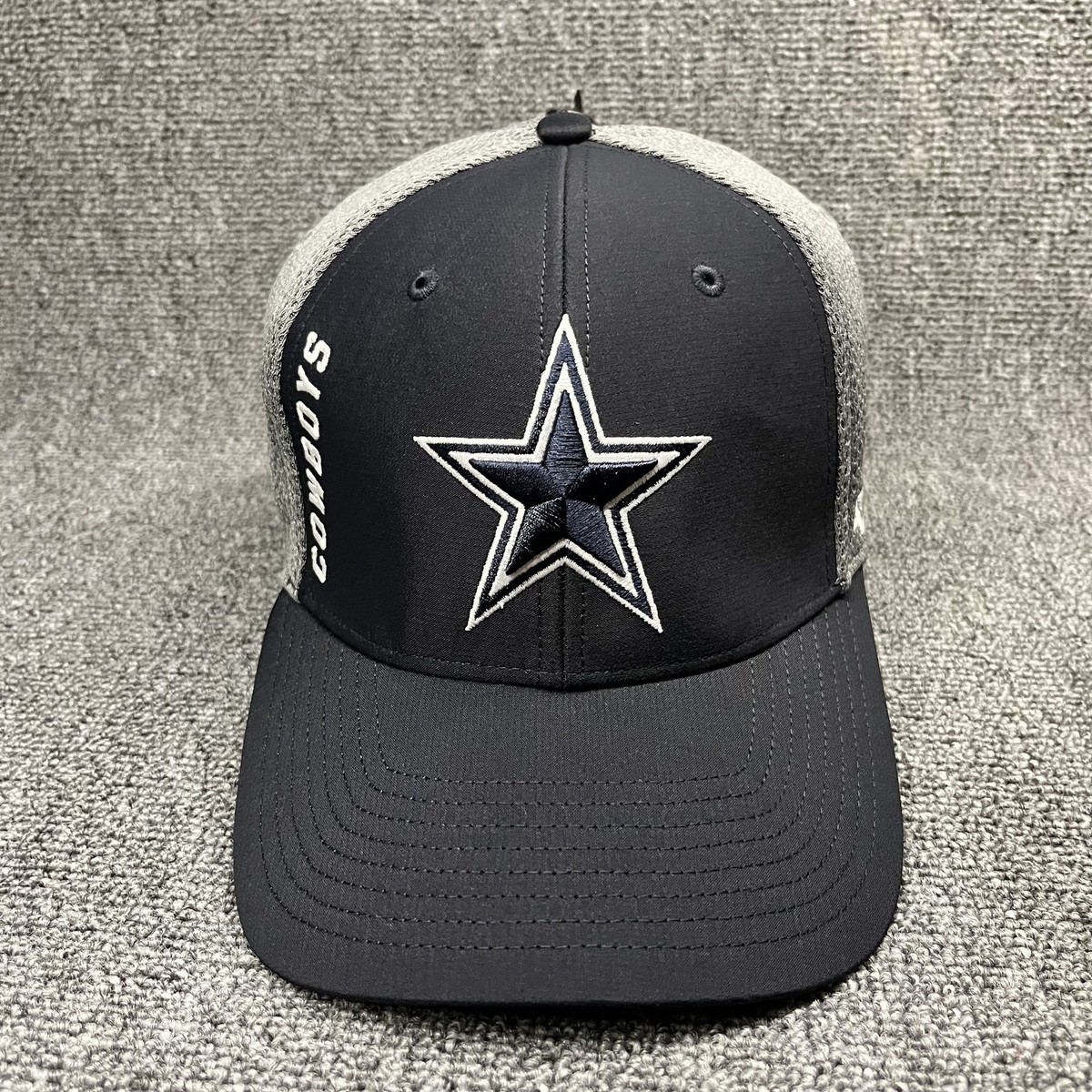 Dallas Cowboys '47 Brand Trophy Stretch Fit Hat Black Grey Mesh NFL Adjustable
