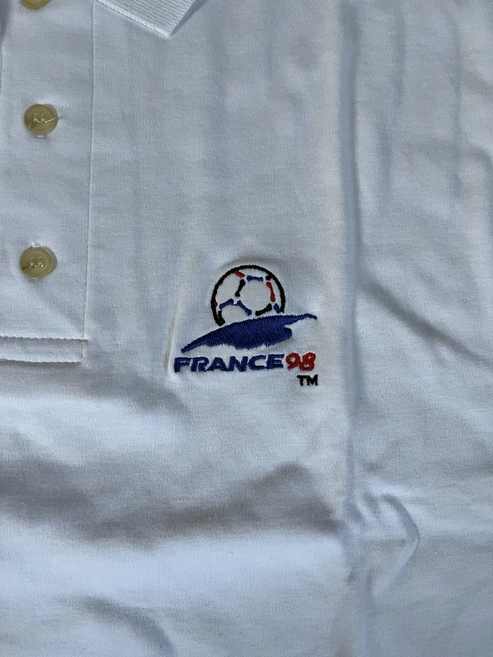Lot De 2 Polo De L’équipe De France A La Coupe Du Monde 1998 Neuf - Photo 3/4