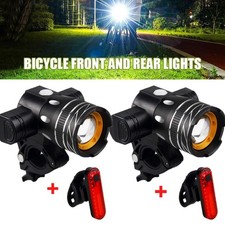 2Set 40000LM Rechargeable LED MTB Bicycle Lig...