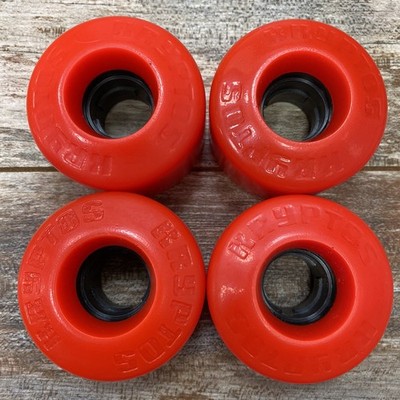 Vintage 1980s Kryptos Skateboard Wheels Set Of 4 Red Black Kryptonics New Nos!