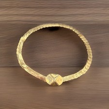 Vintage Gold Fish Scale Belt 70s 80s Stretch Retro Disco Glam TV Prop Stage
