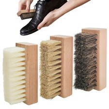 3 Small Shoe Cleaning Brush Set, Boots Sneaker Shoes Cleaner with Nylon, Boar...