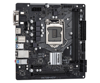 ASRock H470M-HDV motherboard LGA1200 H470 DDR4 HDMI VGA Micro ATX Intel 10e Gen