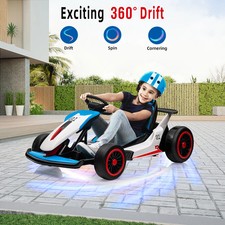 Electric Go Kart for Kids, 24V Drift Kart with 2X200W Strong Motor, 7AH Battery
