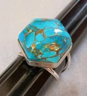 Vintage Jay King Turquoise Sterling Silver Ring Size 11.