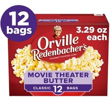 Orville Redenbacher'S Movie Theater Butter Microwave Popcorn, 3.29 Oz, 12 Ct
