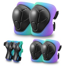 Kids Protective Gear Set: Knee Pads, Elbow Pads, Wrist Guards for Ages 3-14