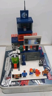 Mega Bloks Fantastic 4 Baxter Building Lab 1935 Collector's Tin Checked Complete