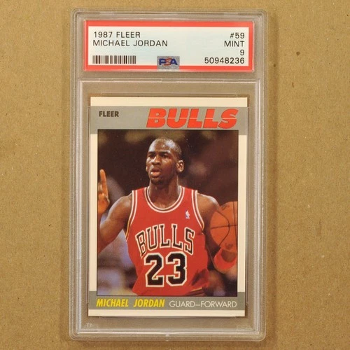 1987-88 Fleer #59 Michael Jordan PSA 9 Mint - GOAT Great Card