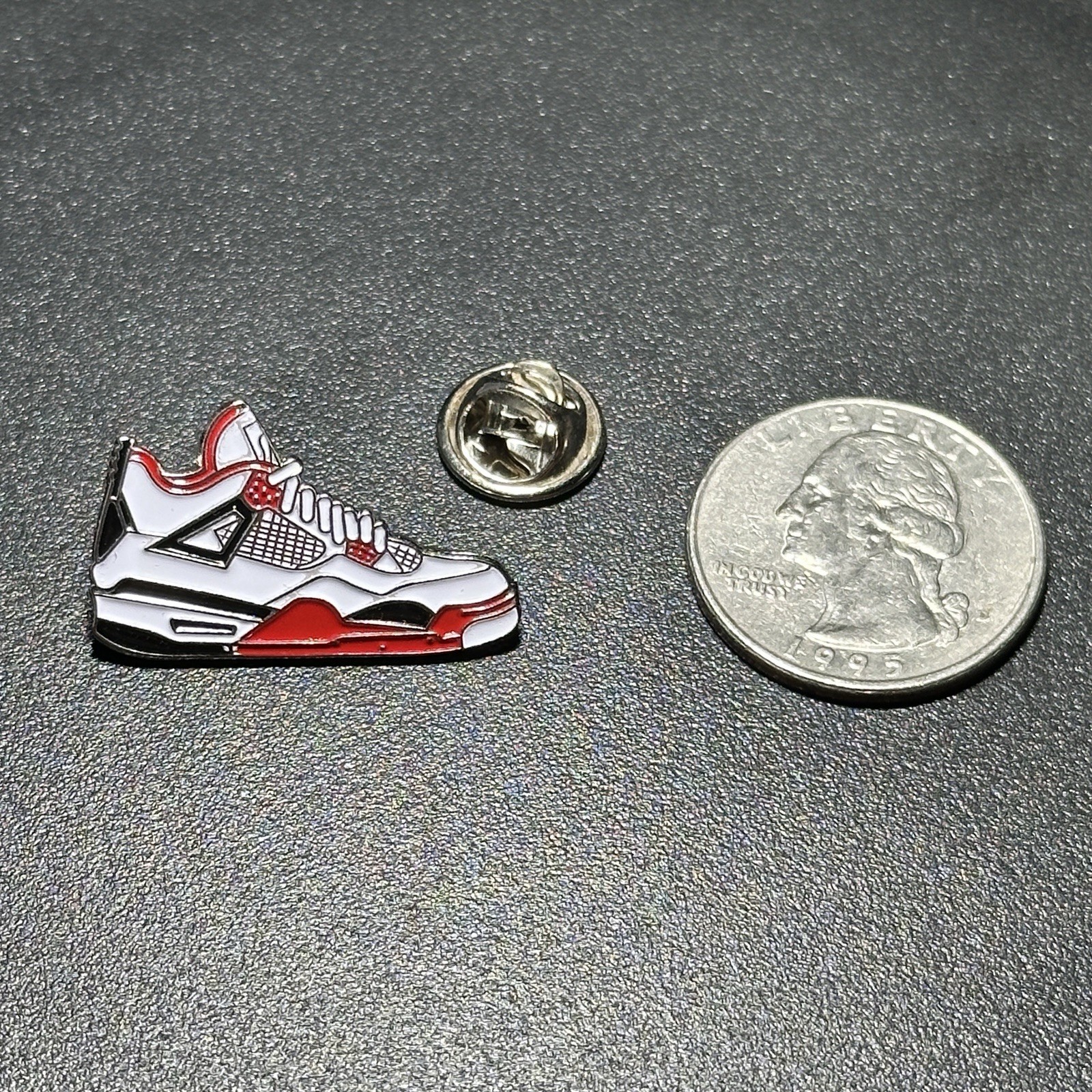 Nike Air Jordan Retro 4 Fire Red Enamel Pin / For Hats And Bags / Brand New