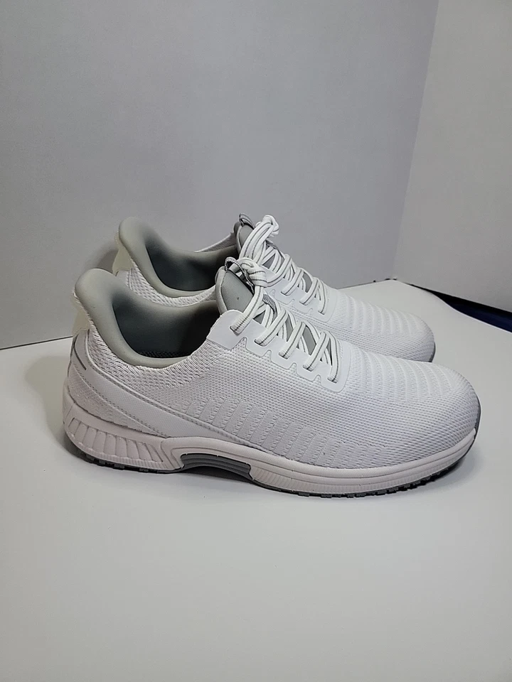 Sapato Ortopédico Feminino OrthoFeet 988 Coral Branco Malha Conforto Tamanho 11 EE-2E  - Imagem 3 de 4