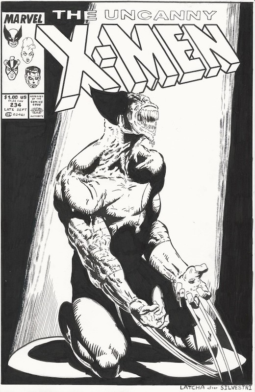 Uncanny X-Men 234 WOLVERINE Cover Recreation Original art OA Brood marvel x men