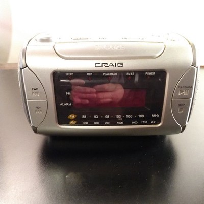Craig Digital Compact Disc AM FM Clock Radio / Alarm  Model CR41477A 