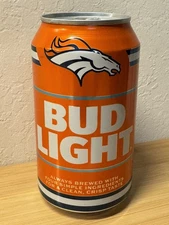 2025 Denver Broncos Bud Light - limited edition empty Beer Can - Bottom Opened