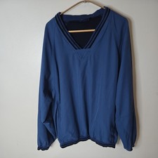 Stylo Golf Mens Pullover Windbreaker L blue V-Neck Lightweight Jacket P2P 24