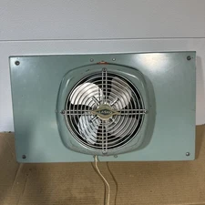 Vintage 1950s Lasko Electric Fan Blue/Aqua ,Reversable, Window