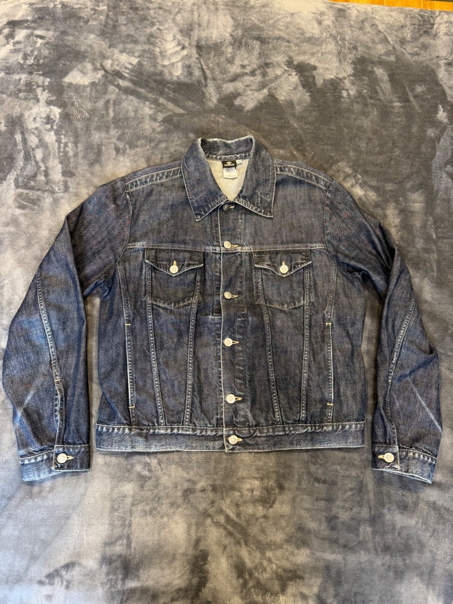 90s Vintage Versace Jeans Couture Denim Jacket Blue size M, Made