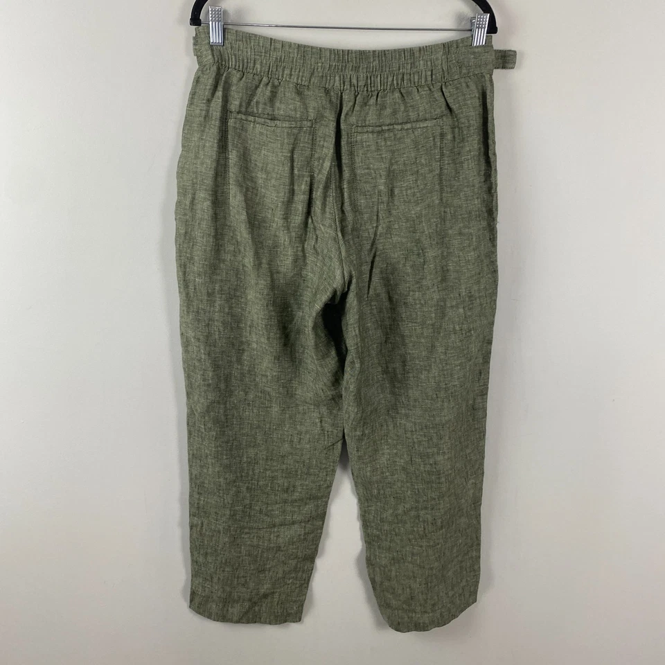 Athleta Voyager Linen Pants Size 8P Petite 25” Inseam Green 586941 - Image 4 of 4